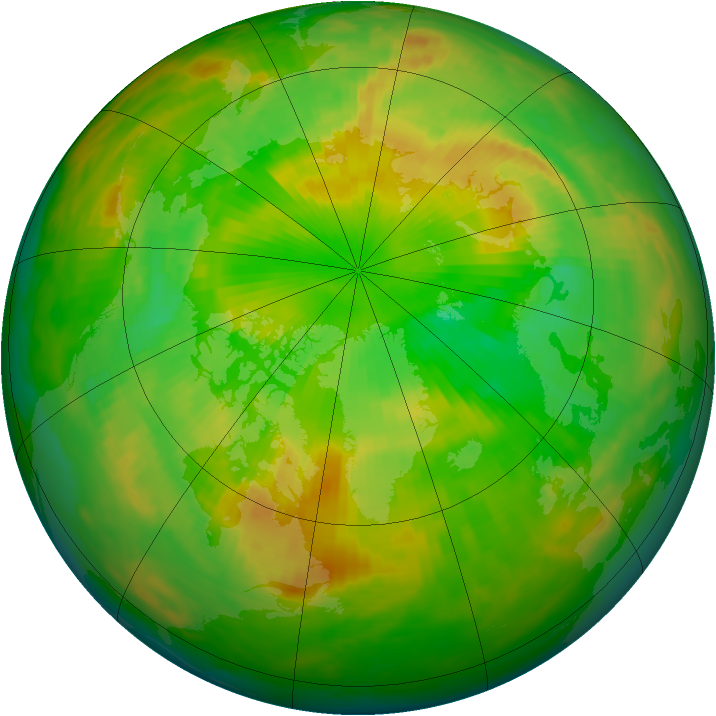 Arctic ozone map for 04 June 1992